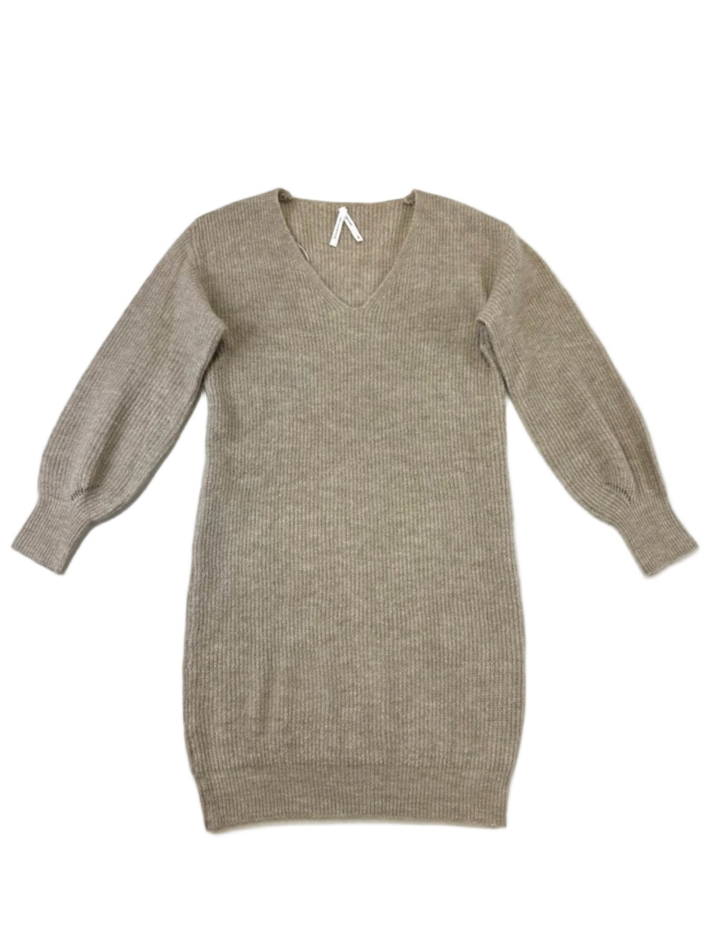 Dreamers sweater dress Medium Large neutral ribknit Vneck